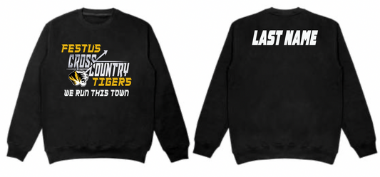 Festus Cross Country Crewneck - We Run This Town - WITH Last Name