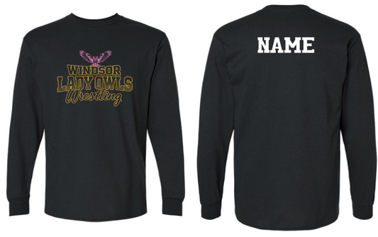 Windsor Girls Wrestling - Long Sleeve T-shirt WITH Last Name