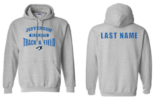 Bluejays Track & Field Hoodie WITH Name