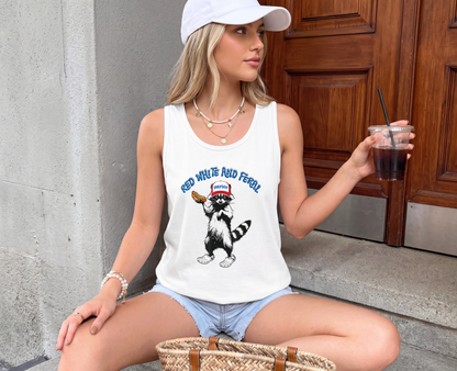 Red White and Ferral Comfort Color Tank