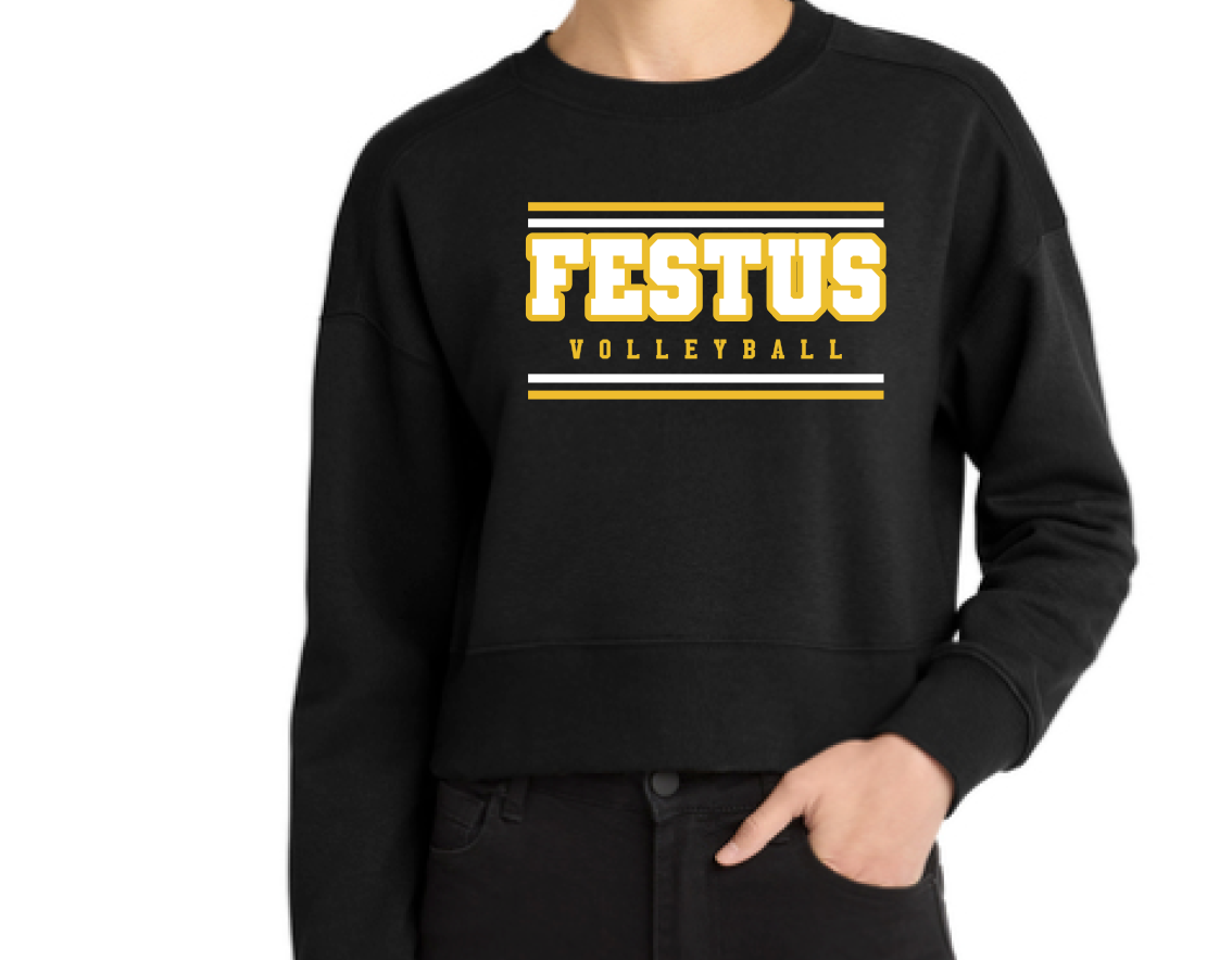 Spirit Wear - Festus Volleyball Cropped Sweatshirt