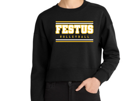 Spirit Wear - Festus Volleyball Cropped Sweatshirt