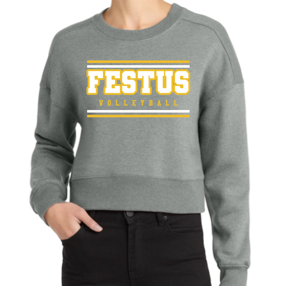 Spirit Wear - Festus Volleyball Cropped Sweatshirt