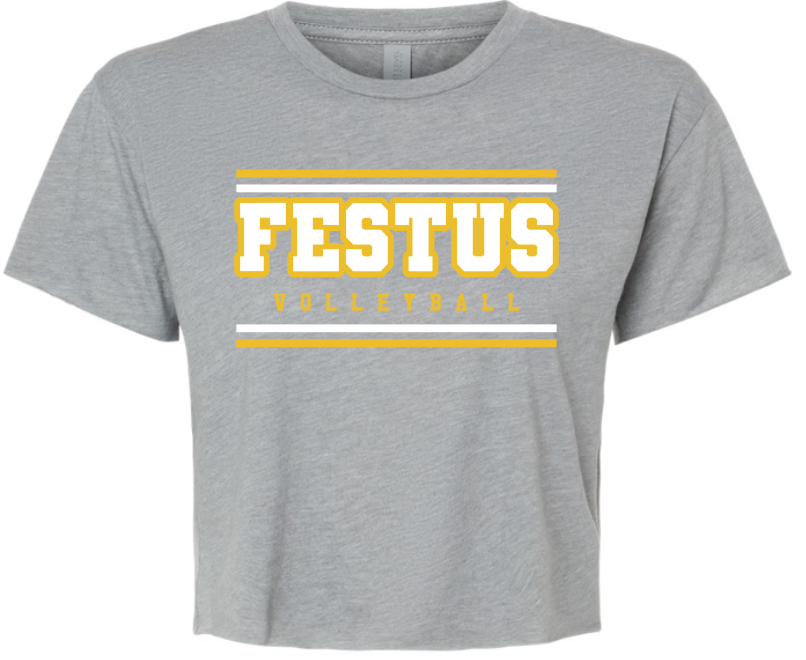 Spirit Wear - Festus Volleyball Cropped TShirt
