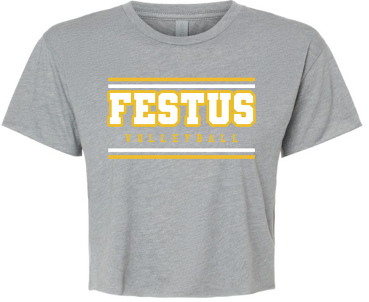 Spirit Wear - Festus Volleyball Cropped TShirt