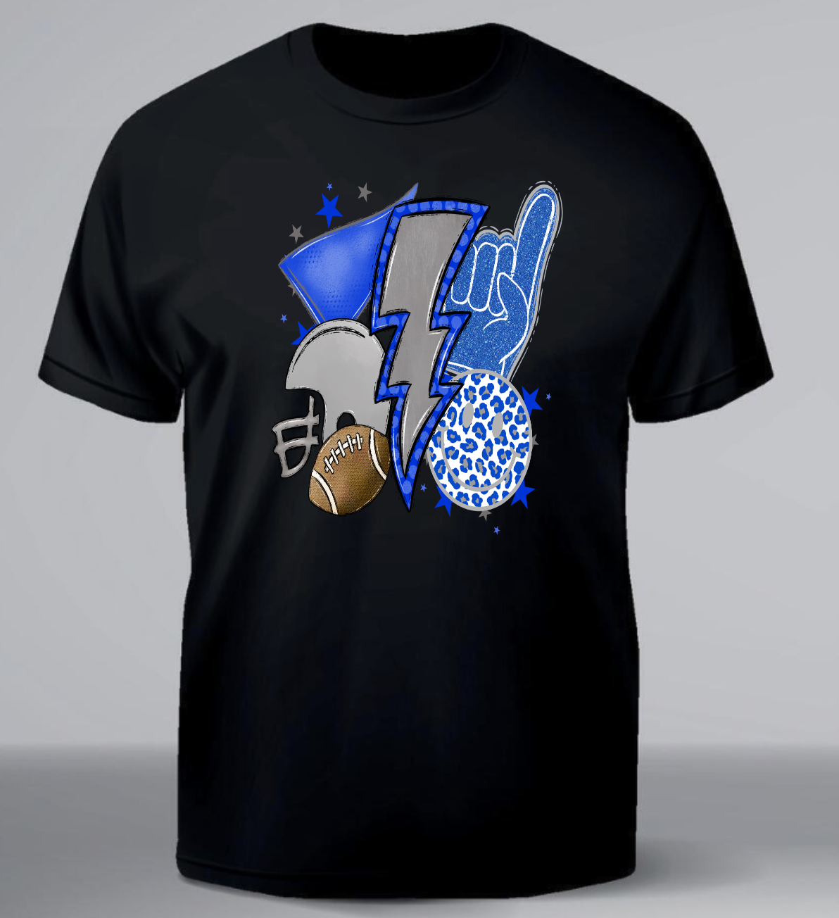 Bluejays Spirit Wear - Bluejays Football Leopard Smile