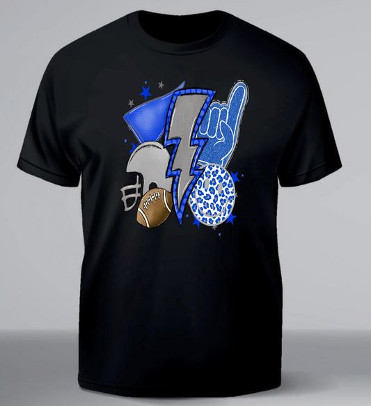 Bluejays Spirit Wear - Bluejays Football Leopard Smile