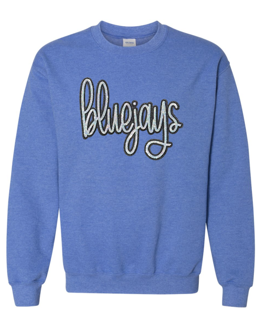 Bluejays Spirit Wear - Bluejays Sequins Crewneck