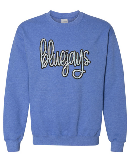 Bluejays Spirit Wear - Bluejays Sequins Crewneck