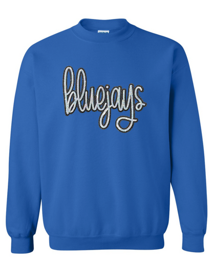 Bluejays Spirit Wear - Bluejays Sequins Crewneck