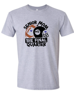 Spirit Wear - Customizable Senior Football Mom T-Shirt