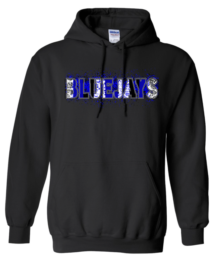 Bluejays Spirit Wear - Bluejays Splatter Paint Hoodie