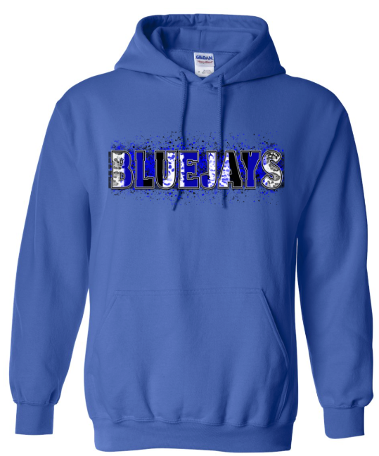 Bluejays Spirit Wear - Bluejays Splatter Paint Hoodie