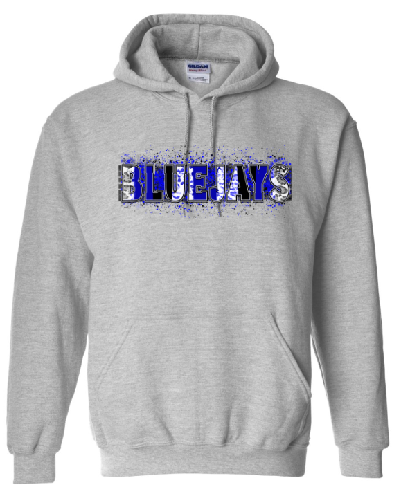 Bluejays Spirit Wear - Bluejays Splatter Paint Hoodie