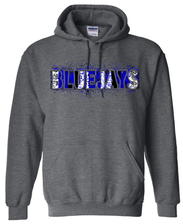 Bluejays Spirit Wear - Bluejays Splatter Paint Hoodie