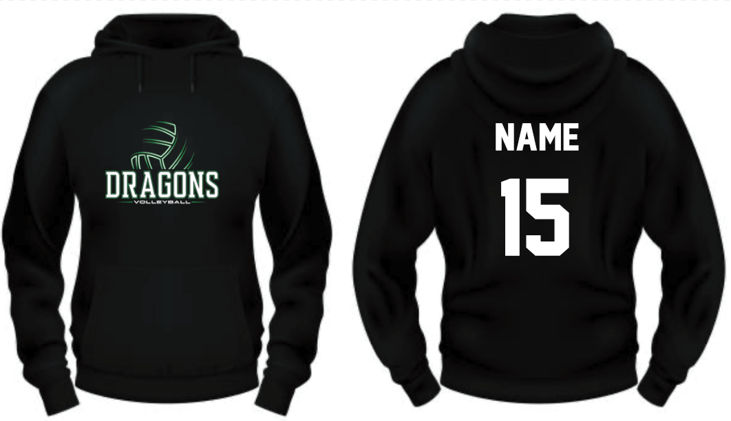 Spirit Wear - DeSoto Volleyball Hoodie WITH Personalization