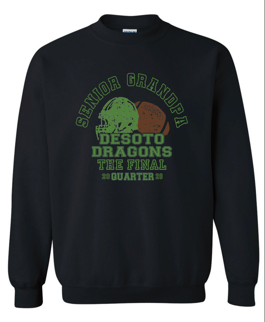 Dragons Football - Senior Grandpa Crewneck