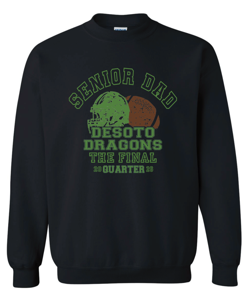 Dragons Football - Senior Dad Crewneck
