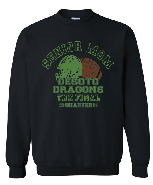 Dragons Football - Senior Mom Crewneck