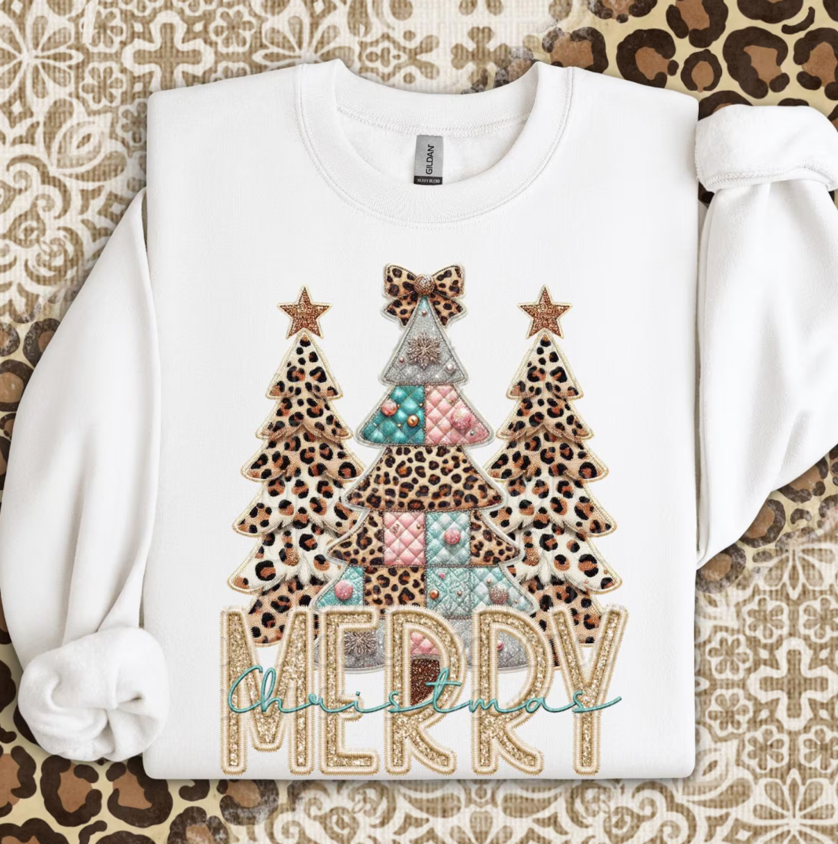 General Apparel - Leopard Christmas Trees