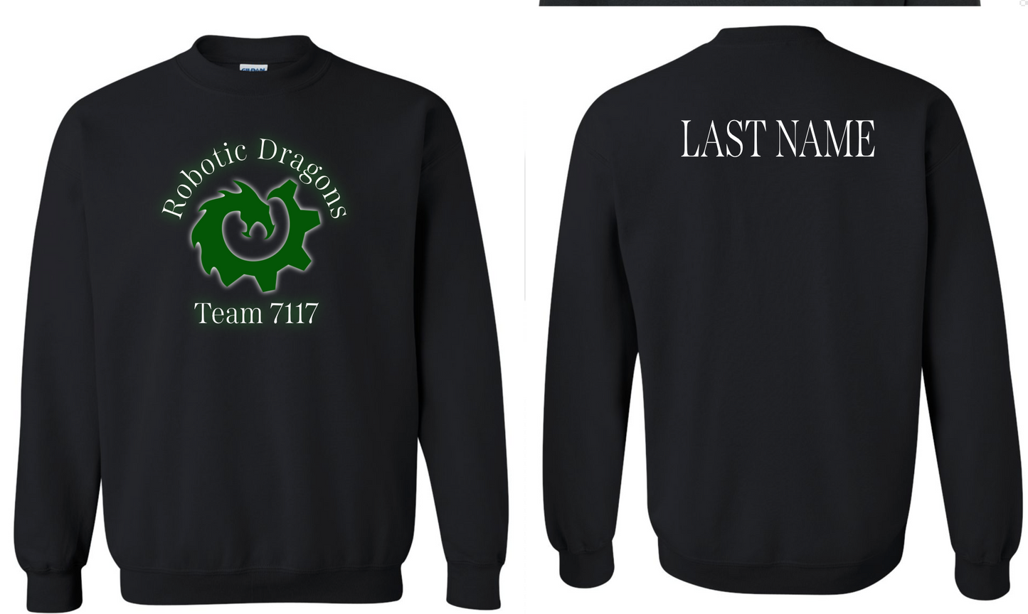 Robotic Dragons - Crewneck WITH Last Name