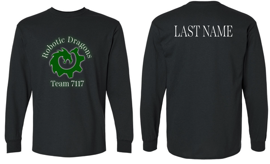 Robotic Dragons - Long Sleeve T-shirt WITH Last Name