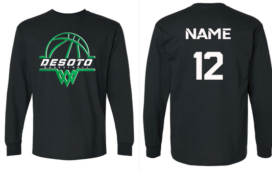 Dragons Basketball - Long Sleeve T-shirt WITH Last Name