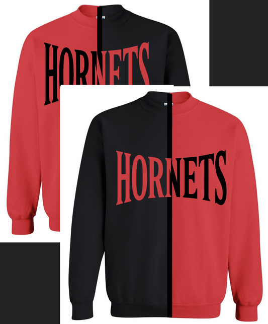 Split Color Crewneck - Hornets