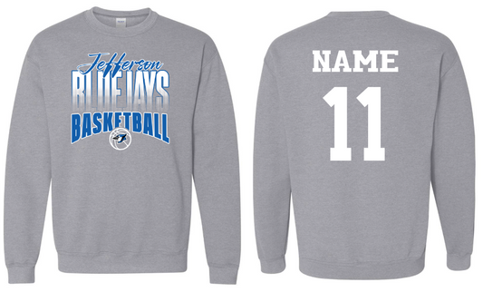 Bluejays Basketball - Crewneck WITH Last Name