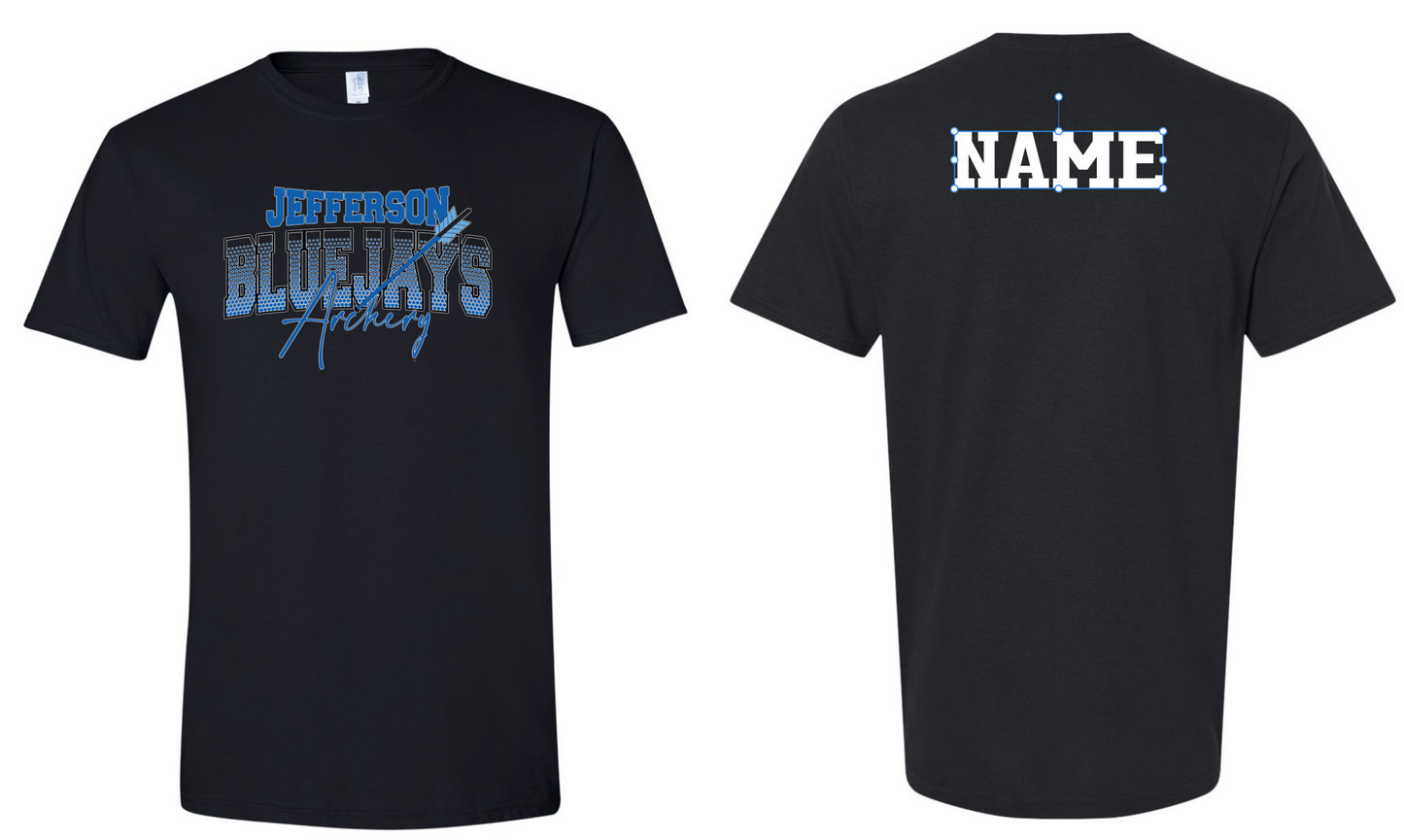 Jefferson Bluejays Archery - T-shirt WITH Last Name