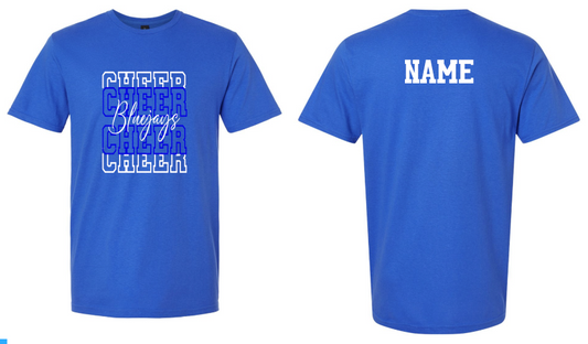 Bluejays Cheer - T-shirt WITH Last Name