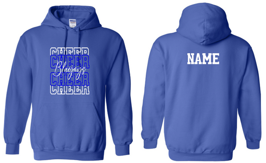 Bluejay Cheer - Hoodie with Last Name