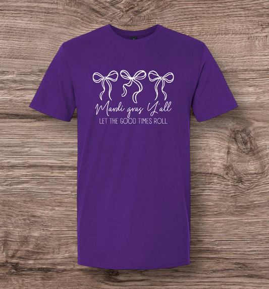 Mardi Gras - 2 Small White Bows