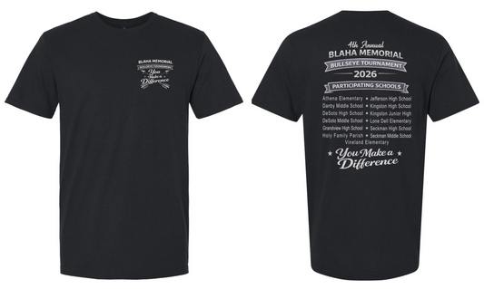 Blaha Memorial Bullseye Tournament - TShirt (Grey/White Design)