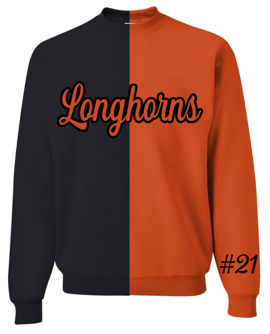 H2 Volleyball Longhorns Split Sweatshirt