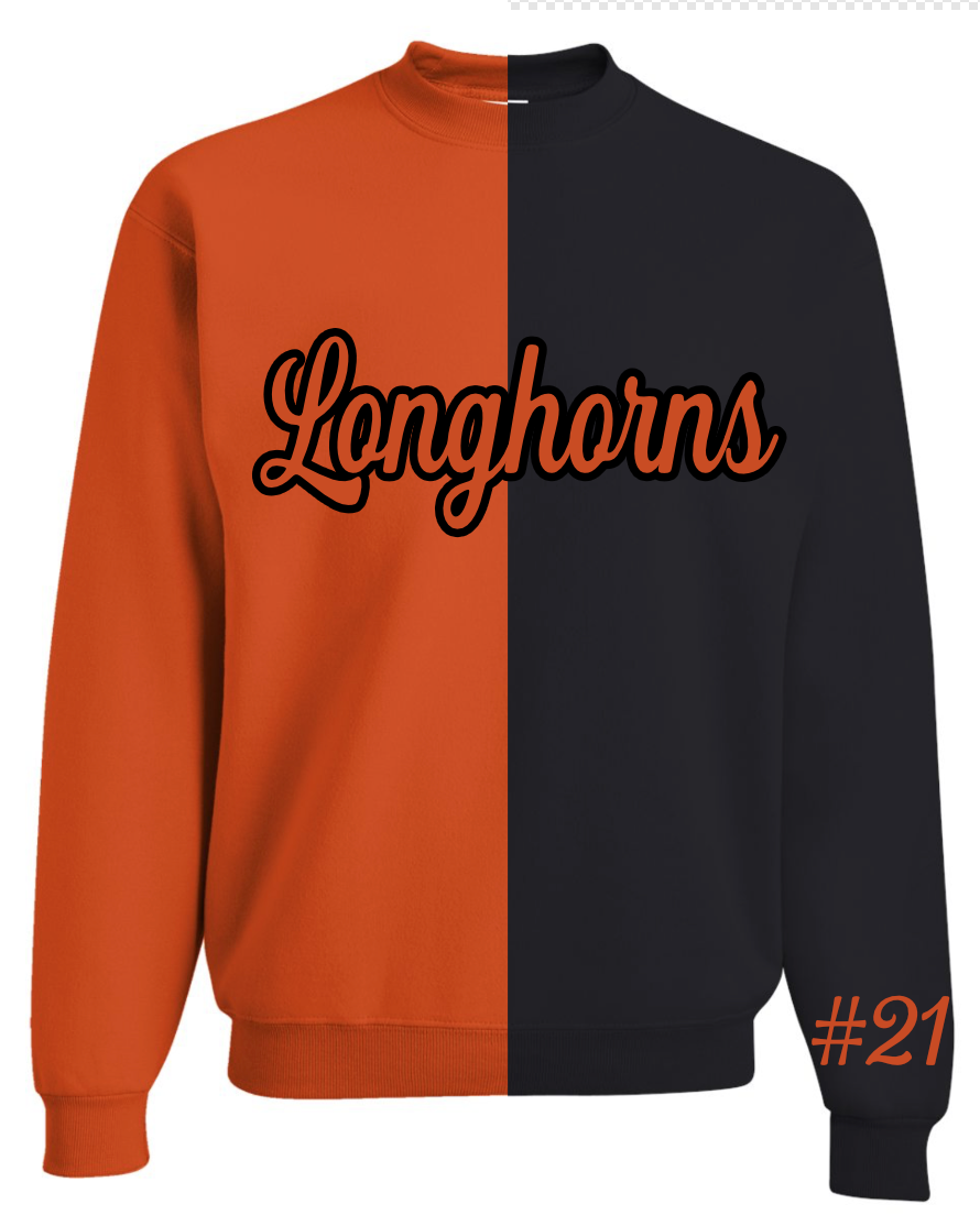 H2 Volleyball Longhorns Split Sweatshirt