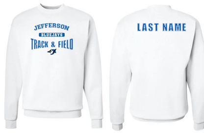 Bluejays Track & Field Crewneck WITH Name