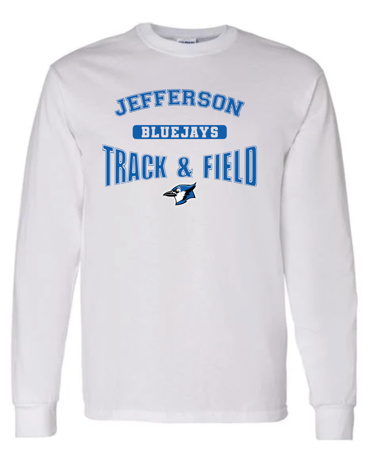 Bluejays Track & Field Long Sleeve TShirt WITHOUT Name