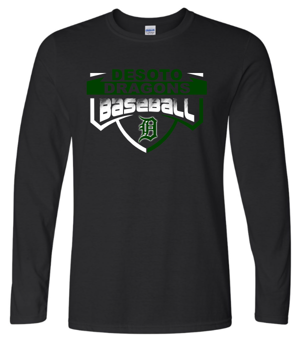 DeSoto Baseball Long Sleeve T-Shirt WITHOUT Name