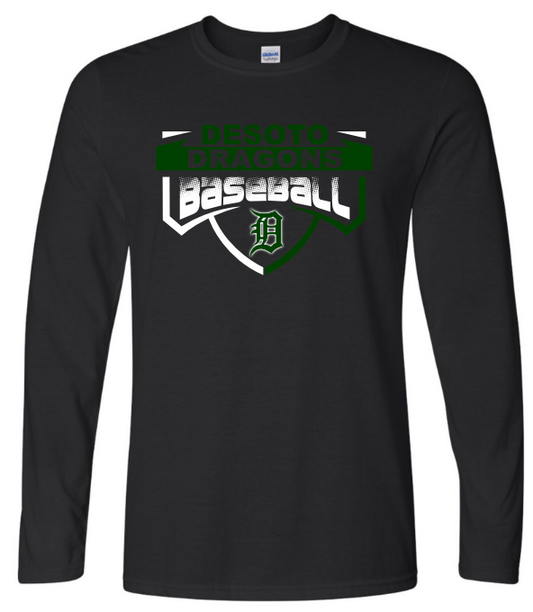 DeSoto Baseball Long Sleeve T-Shirt WITHOUT Name