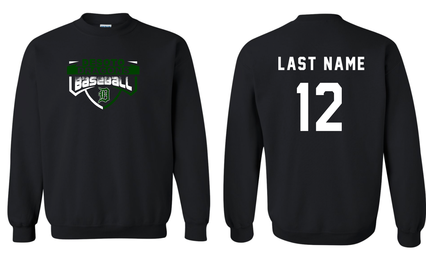 DeSoto Baseball Crewneck WITH Name