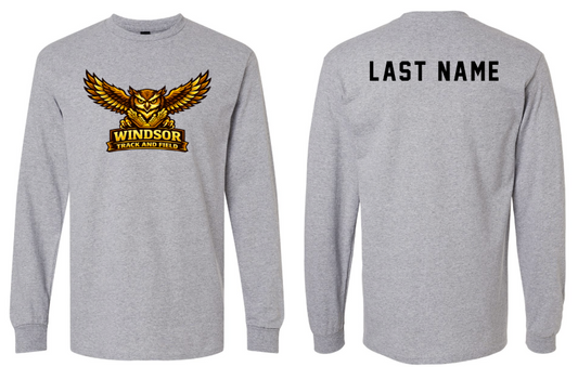 Windsor Track & Field Long Sleeve T-Shirt WITH Name