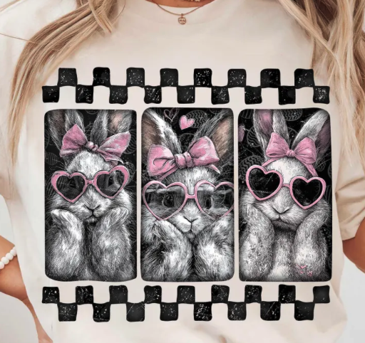 3 Bunnies with Sun Glasses T-Shirt