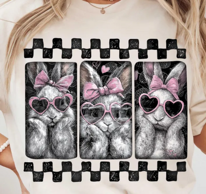 3 Bunnies with Sun Glasses T-Shirt