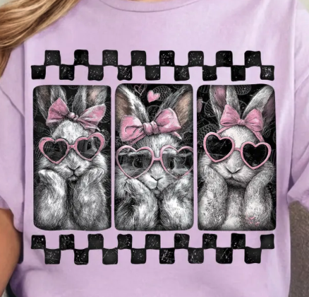 3 Bunnies with Sun Glasses T-Shirt
