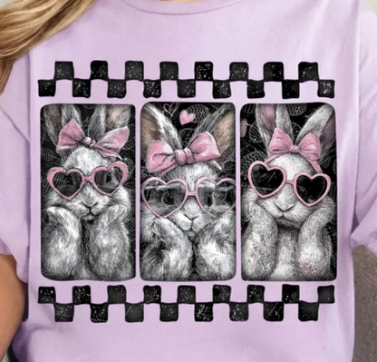 3 Bunnies with Sun Glasses T-Shirt