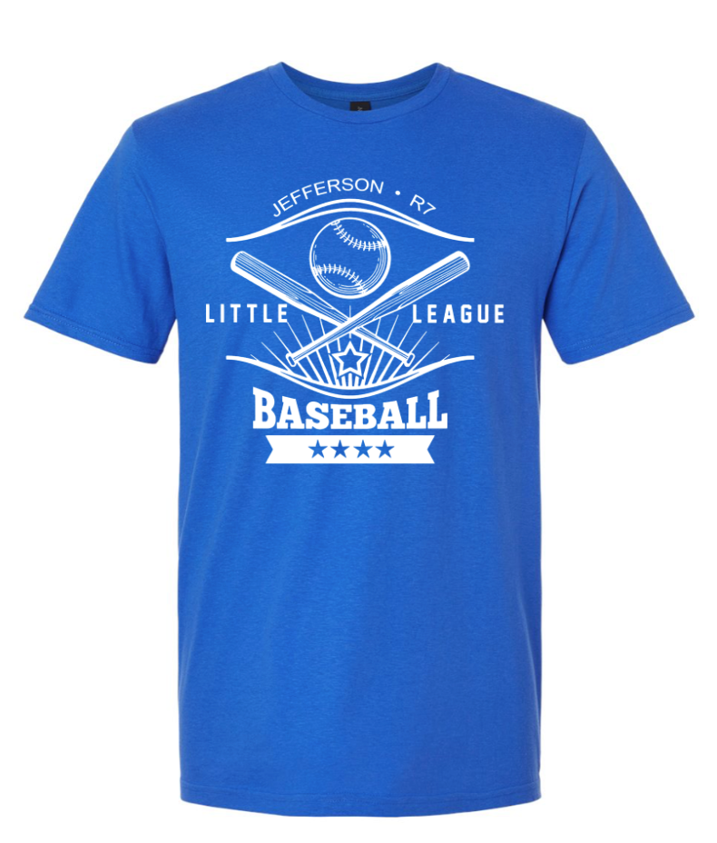 R7 Little League Logo T-shirt Baseball (Available in Multiple Colors)