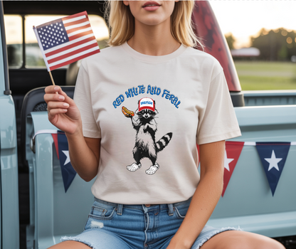 Red White and Ferral Comfort Color TShirt