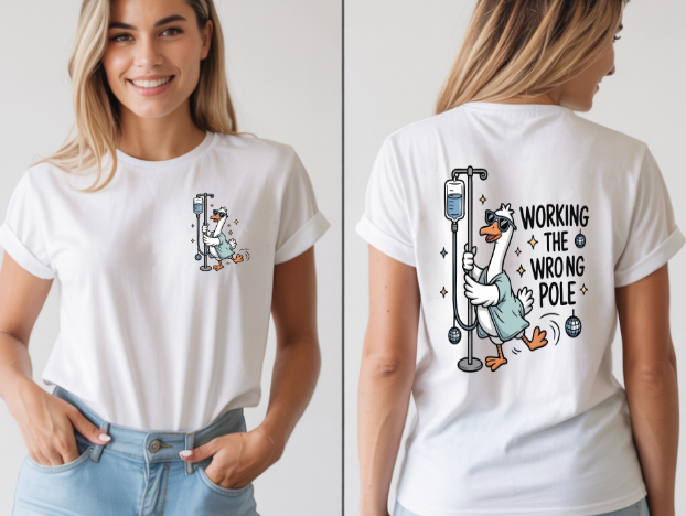 Baisch - Workin the Pole Front/Back TShirt