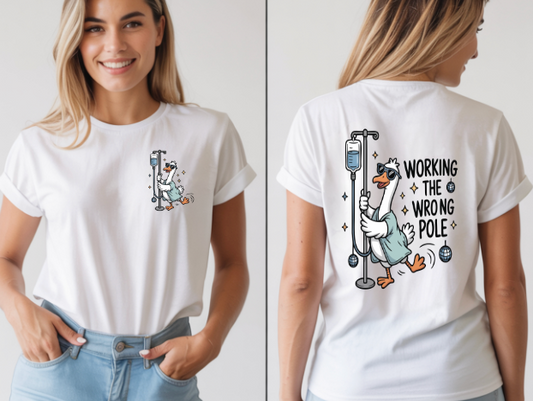 Baisch - Workin the Pole Front/Back TShirt